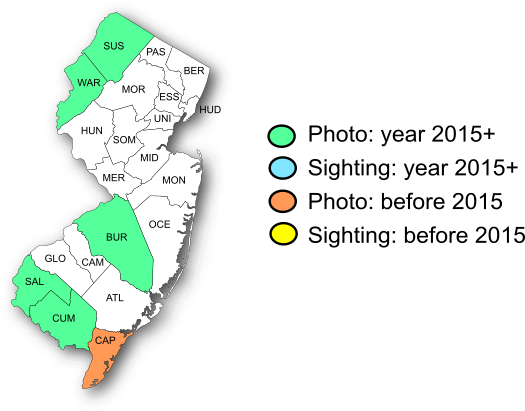 NJ Range Map-Bronze Copper