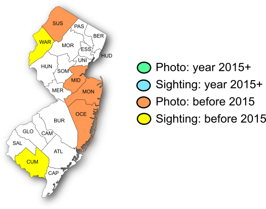 NJ Range Map-Silver-bordered Fritillary